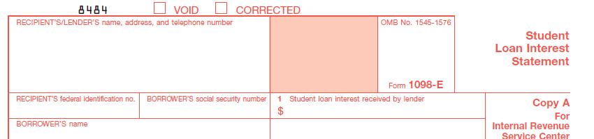 IRS Form 1098-E