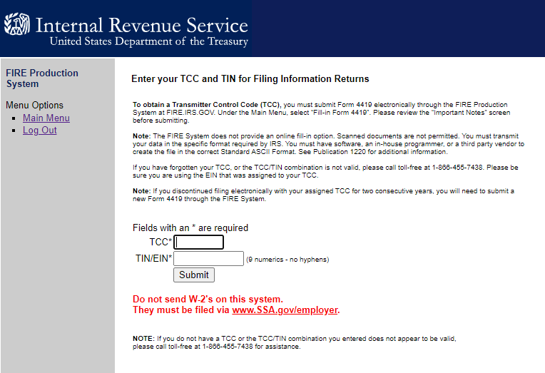 How can I efile a replacement file? IRS FIRE