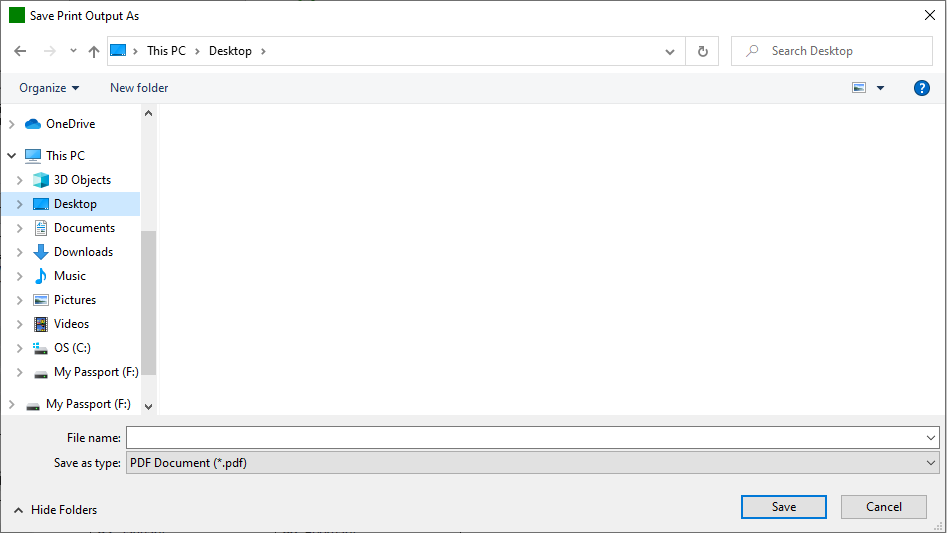 save print output as