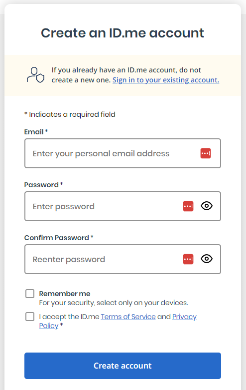 step2 idme email