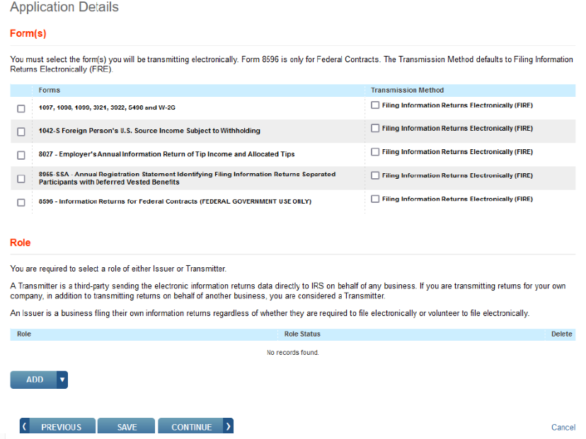 tcc application details