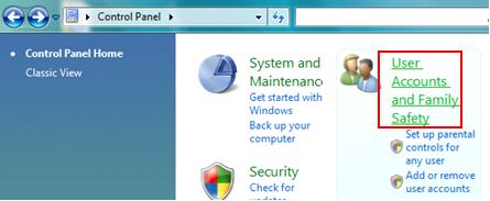 user accounts and family safety