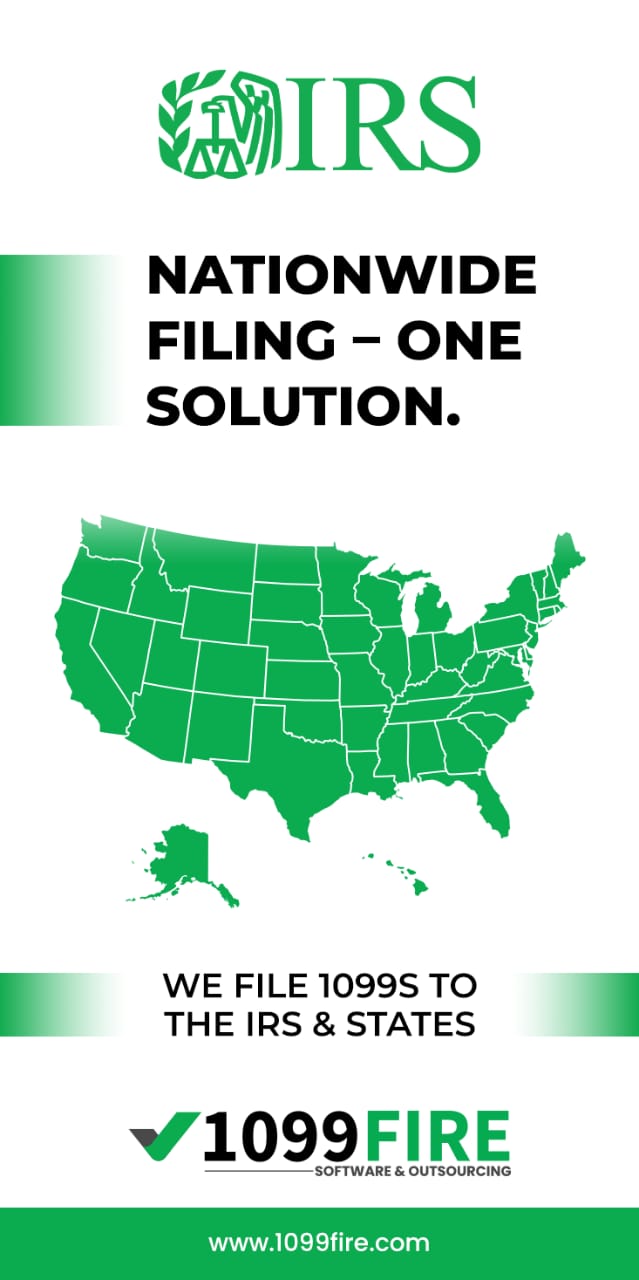 Nationwide 1099 filing services for IRS and state reporting