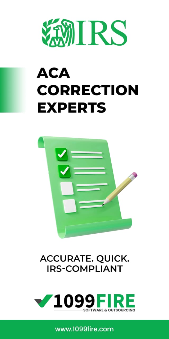 ACA correction services for IRS Forms 1095-B and 1095-C