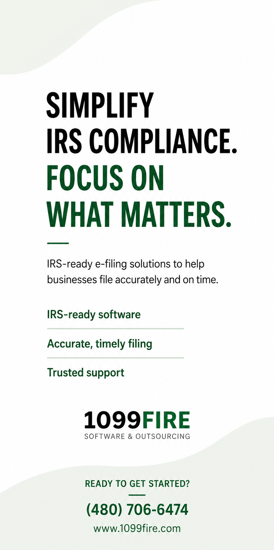 1099FIRE IRS e-filing software and outsourcing services for accurate, timely information return filing